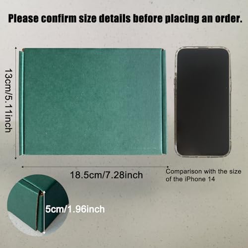 25 Pack Corrugated Packaging Box Mailers Shipping, Green Recyclable Cardboard Small Gift Mailer Boxes for Shipping Packagi...