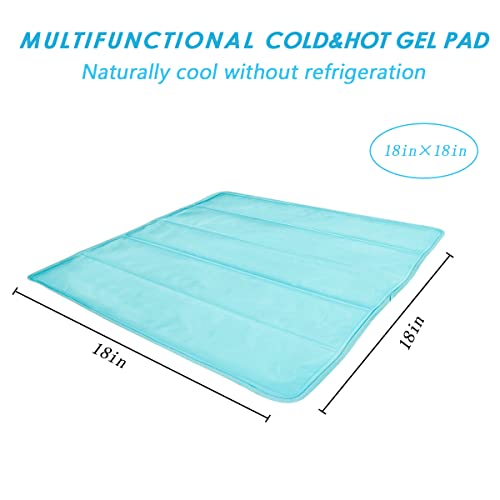 Ice Cooling Mat, Gel Cooling Cold Mat Pain Relief, Injuries Mesh Fabric Hot Cold Therapy Pack for Back, Shoulder, Knee, Be...
