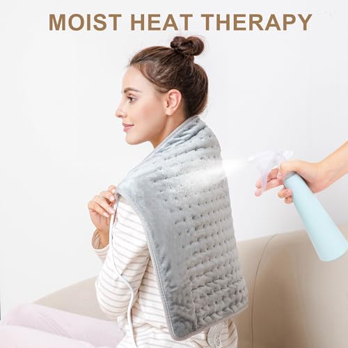 Deepsoon Heating Pad,Electric Heating Pads for Back,Neck,Moist Heating Pad for Abdomen Shoulder Knee Legs,Dry/Moist Heat&A...