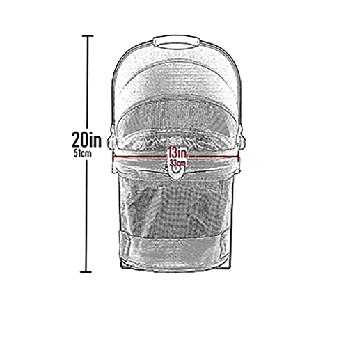 Pet Gear No-Zip View 360 Pet Safety Carrier & Car Seat for Small Dogs & Cats Push Button Entry, View 360 20-inch, Onyx