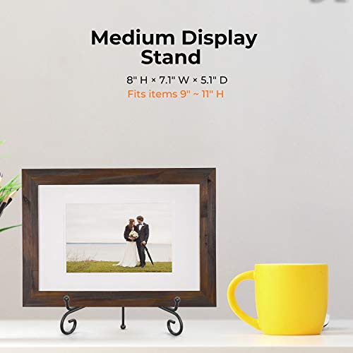 TR-LIFE 4 Pack Plate Stands for Display - 8 Inch Plate Holder Display Stand + Metal Easel Stand for Picture Frame, Decorat...