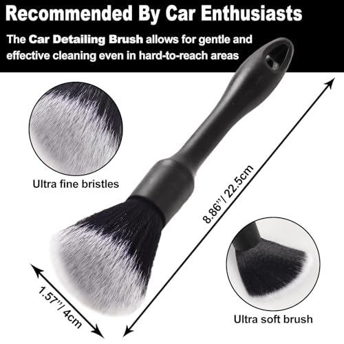 7Pcs Car Wheel Brush kit, Tire Brush, Wheel Cleaner Brush, Soft-bristled Rim Cleaner Brush, Tire Shine Applicator Pad, Car...