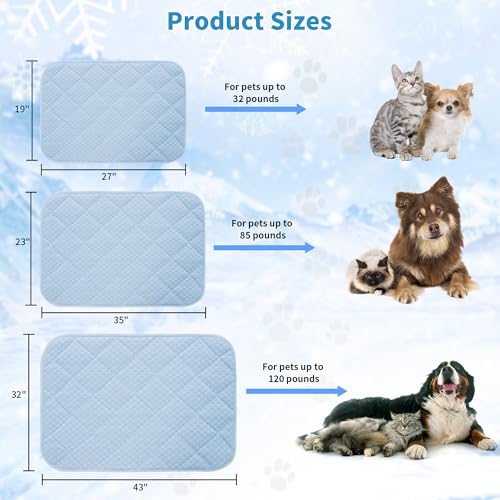 Petvolve Dog Cooling Mat, Washable Cooling Mat for Dog, Foldable Kennel Pet Bed, Cool Pad (Cool &Warm Surface) for All Sea...