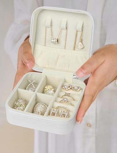 SLOZO Travel Jewelry Case, Travel Jewelry Box, Mini Jewelry Travel Case, Jewelry Organizer Case, Portable Small Jewelry Or...