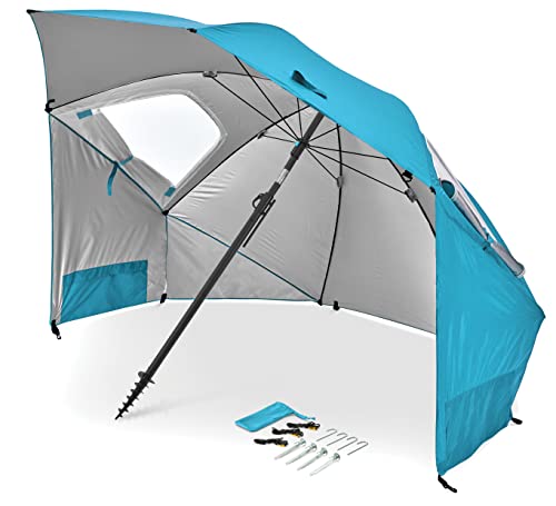 Sport-Brella Premiere UPF 50+ Umbrella Shelter with Patented Side Panels and Tilt Mechanism, Heavy-Duty 1.25 Inch Center P...