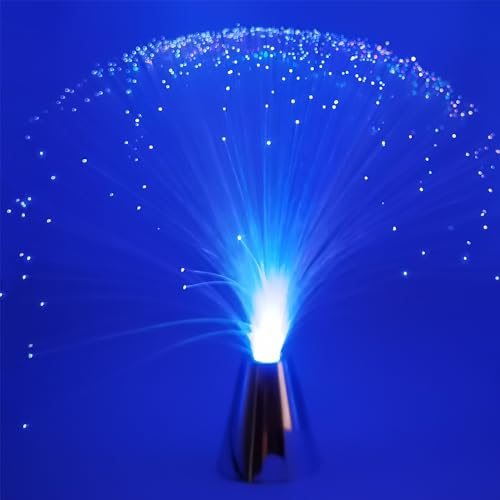 EA 2 pck 13‘’ inch LED Colourful Changing Fibre Fiber Optic Fountain Night Light Calming Lamp Christmas
