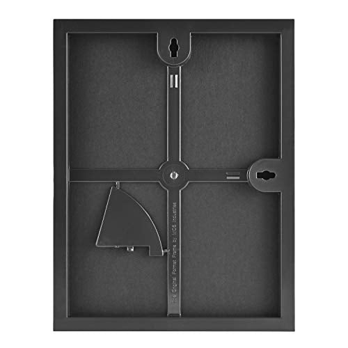MCS Format 8.5x11 Diploma Frame, Black Picture Frame Wall Hanging or Tabletop Easel for Documents, Awards & Certificates (...