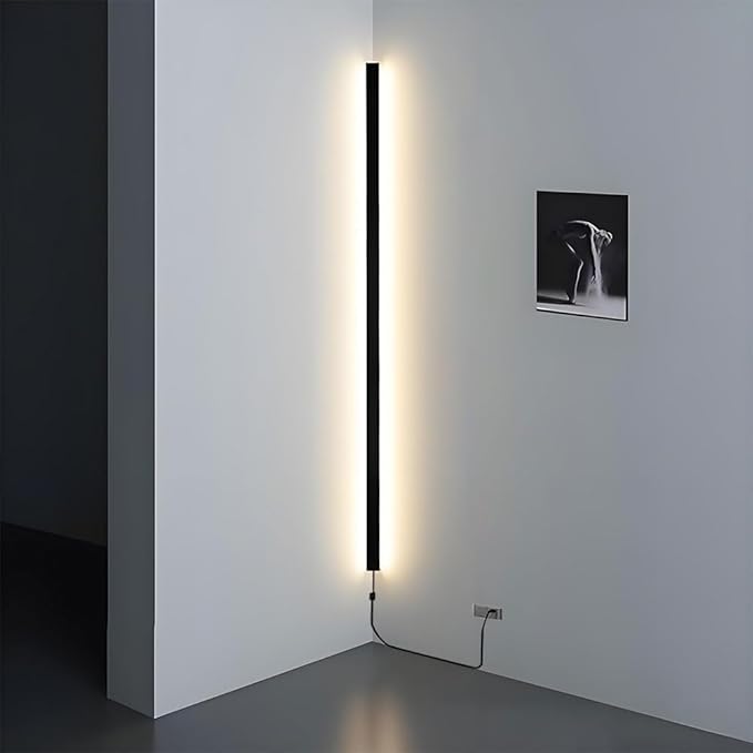 SHREALMS Corner Wall Lamp Linear Sconce, Aluminum Long Bar Wall Lighting Fixture, Mood LED Wall Mounted Lamps for Living R...