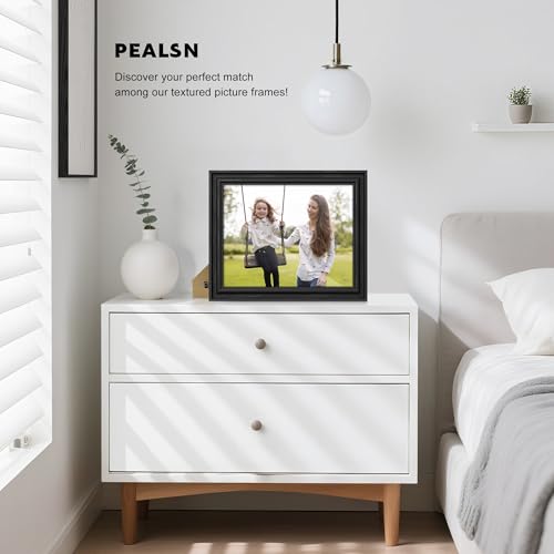 PEALSN 11x14 Picture Frame with Real Glass Front and Black Backboard, Wall Gallery Photo Frames for Wall Mounting or Table...