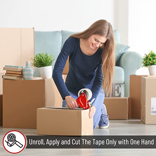 Mr. Pen- Heavy Duty Packing Tape Dispenser Gun, 2 Inch, 2 Pack with 2 Clear Tape Rolls, Handheld Tape Gun for Moving, Ship...
