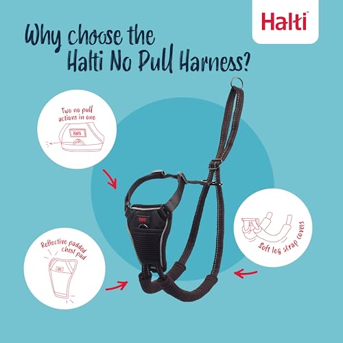 Halti No Pull Harness - Stop Your Dog Pulling on the Leash. Adjustable, Lightweight and Easy to Use. Reflective Dog Traini...