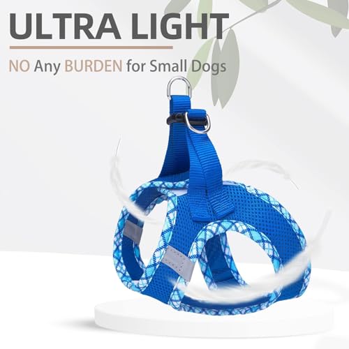 PUPTECK Dog Harness and Leash Set for Small Medium Dogs No Pull Step-in Soft Mesh Puppy Cat Vest Harnesses Reflective at N...