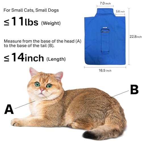Amkune [Cozy Travel] Cat Carrier Pouch, Soft Cat Carrier for Small Cats, Kitten Carrying Bag, Restraint Bag for Nail Trimm...