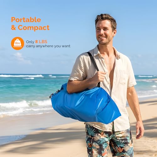 VINGLI Low Beach Chairs, High Back Chairs with Carry Bag，Foldable Portable Backpack Beach Chair for Camping Picnic LAN-2 Pack