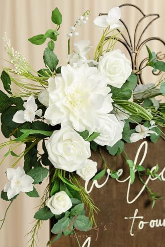 Ling's Moment 2pcs Wedding Flowers Garland Artificial Floral Swag Arch Decorations Greenery Arrangements Lily of The Valle...