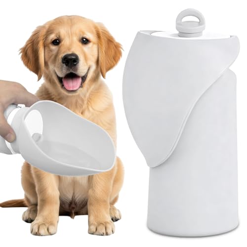 Dog Water Bottle, Leakproof Portable Water Bowl for Dog, Lightweight Water Bottle for Dogs, Food Grade Silicone, Collapsib...