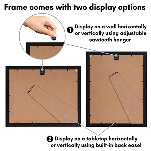 Americanflat 9x12 Picture Frame with Shatter-Resistant Glass - Signature Collection - Gallery-Style Frames Made of Enginee...