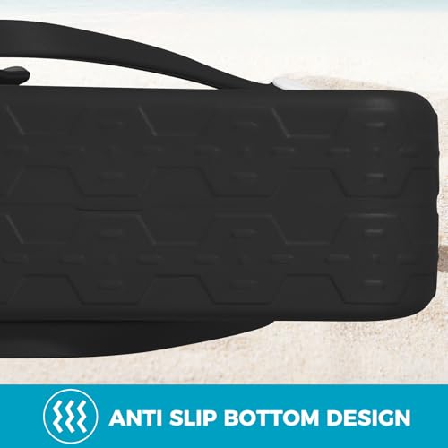 PoVwlty Rubber Beach Bag for Men & Women, Water-resistant Travel Tote Bag for the Beach Boat Pool