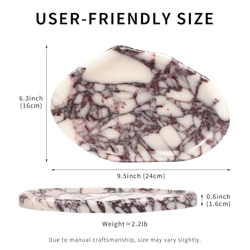 LWALMS Marble Clould Tray for Bathroom - Stone Catchall Jewelry Dish for Kithchen Counter and Aesthetic Room Decor, Cute D...