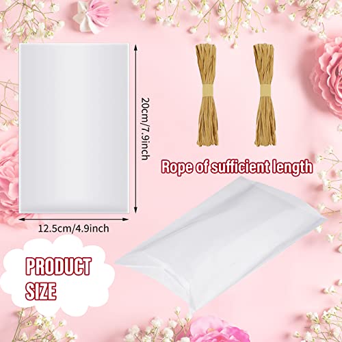 Tudomro 100 Pcs Clear Flat Cellophane Soap Bags for Packaging 4.9'' x 7.9'' Small Mini Soap Cookie Candy Wrappers Bags wit...