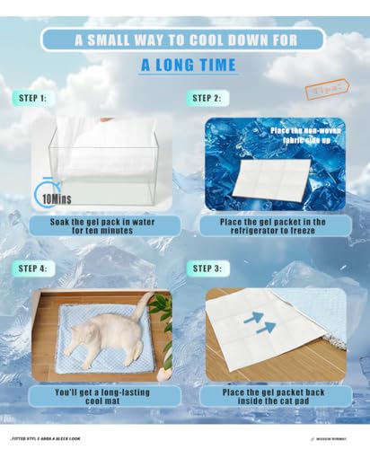 WKWLK Two Uses'Cat Mat,Self Warming&Cooling Cat Mat.18 * 24in-Cooling Cat Pad.Hot/Cold Mat for Pets.Cats self Heating pad....