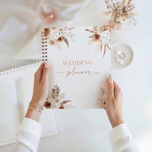 Beautiful Boho Wedding Planner Book and Organizer - Enhance Excitement and Makes Your Countdown Planning Easy - Unique Eng...