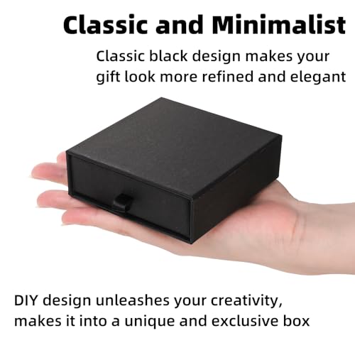 WRINGKIT 24 Pack Jewelry Gift Boxes, 3.5x3.5x1.2 Inch Cardboard Jewelry Packaging Box with Lid, Small Storage Display Case...