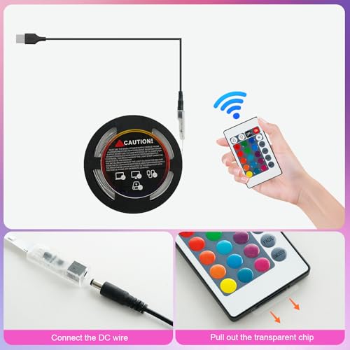 Timelux 20ft LED Strip Lights Color Changing Mood lamp USB 5V Operated RGB 5050 LED Tape Lights Bedroom, Kitchen Cabinet L...