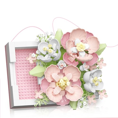 Flower Building Blocks Jewelry Box Can be pushed and pulled to open Flower Centerpiece Building Blocks，Proposal Ring Box，V...