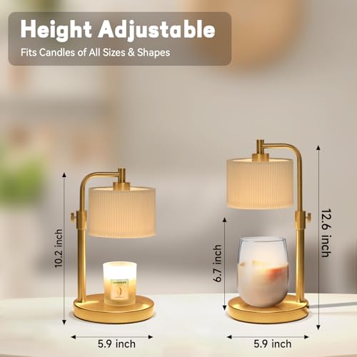 NITOWOLF Candle Warmer Lamp, Candle Lamp Warmer with Timer Adjustable Height Wax Warmer Lamp for Jar Candles, Birthday Gif...