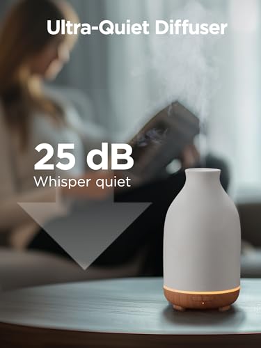 InnoGear Essential Oil Diffuser, 150ml Ceramic Stone Diffuser Handcrafted Aromatherapy Diffusers Ultrasonic Cool Mist Humi...