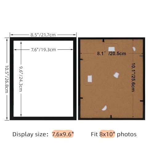 Giftgarden 8x10 Picture Frame Black Set of 16, Lightweight 8 by 10 Photo Frames Bulk for Gallery, Office, Living Room Wall...