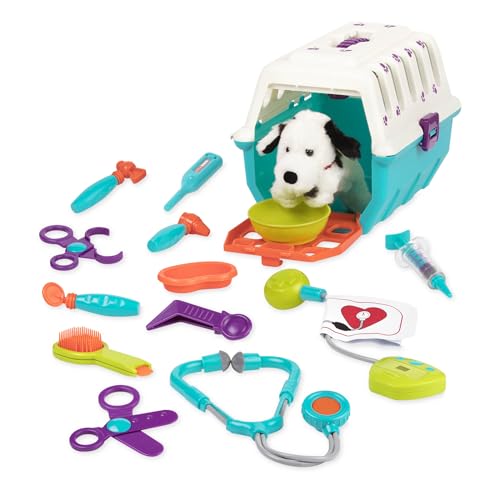 Battat – Veterinarian Toy Set with Plush Dalmatian Puppy & Carrier – Complete 15 Pieces Kids Pretend Play Medical Kit with...