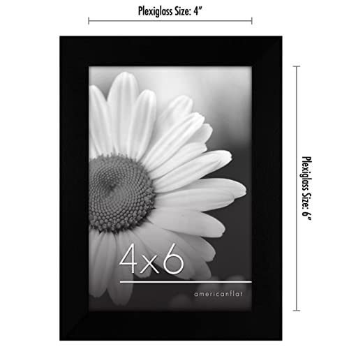 Americanflat 4x6 Picture Frame with Polished Plexiglass - Set of 12 - Signature Collection - Picture Frames with Engineere...