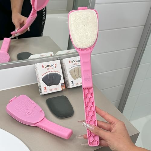 Bakslap Beauty Lotion Applicator for Back & Body – Multipurpose Extendable Handle with Refillable Sponge Heads – Apply Lot...