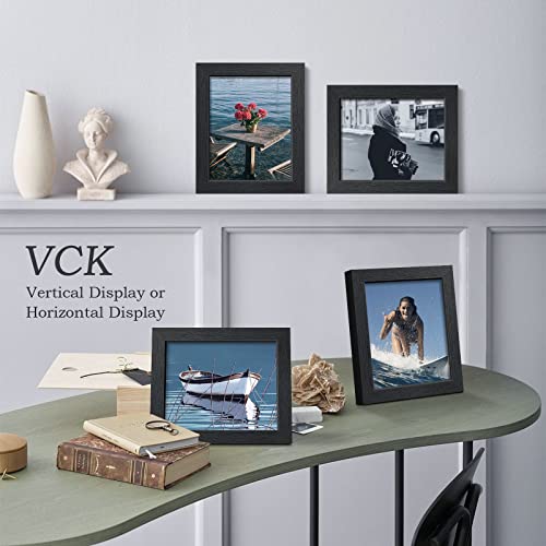 VCK 8x10 Picture Frame Set of 3, Black Wood Frames, Gallery Wall Decor Photo Frames for Wall Mounting Horizontally or Vert...