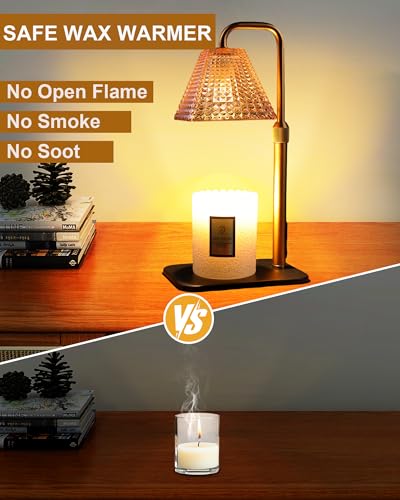 Candle Warmer Lamp with Timer Dimmer - Birthday Gifts for Women Mom House Warming Gift New Home Room Decor, Adjustable Hei...
