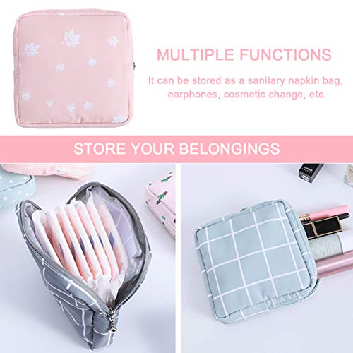 Sanitary Napkin Storage Bag,2pcs Menstrual Cup Pouch,Cotton Cloth Portable Sanitary Napkin Pads Storage Bags Feminine Mens...