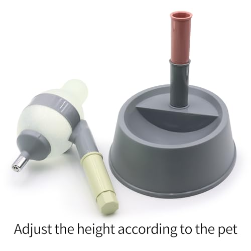DELIFUR Pet Standing Water Dispenser Adjustable Cat Dog Drinking Water Dispenser Bowl with Detachable Pole Automatically F...