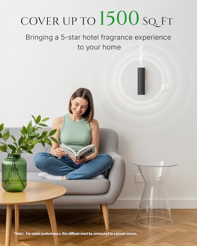 Aromadd Scent Diffuser Starter Kit – Waterless Essential Oil Diffuser for Home, 1500 Sq.Ft Coverage Scent Air Machine, Sma...
