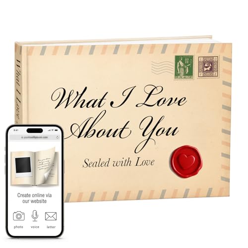 STOFINITY What I Love About You Book - Fill in The Blank Love Book for Couples, Personalized Sentimental Gifts for Boyfrie...