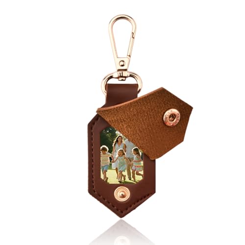 Tofwaol Custom Photo Keychain Leather Personalized Keychain for Women Men Custom Keyring with Picture Diy Photo Key Chain