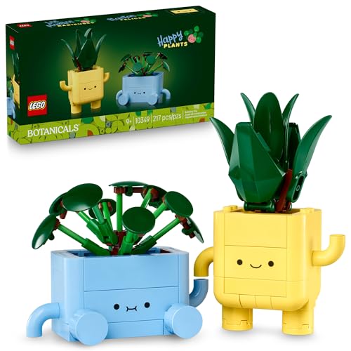 LEGO Botanicals Happy Plants Building Toy for Kids, Girls, and Boys 9+ - Playroom Decor for Desk or Shelf - Birthday Gift ...