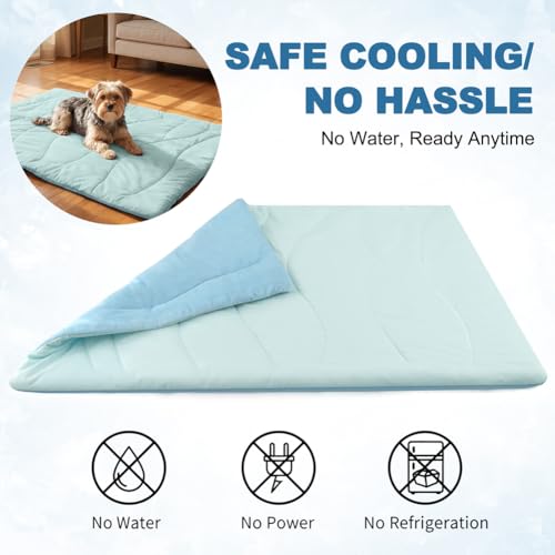 TILZIKA Dog Cooling Mat for Dogs & Cats - 0.87" Thick Self-Cooling Pet Mat (Medium 36×23") - Machine Washable, No Electric...
