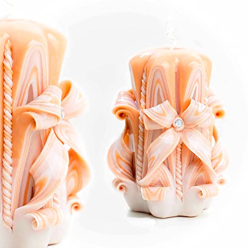Carved Candle Artisan, Handcrafted Decorative Dipped, Home Decor, Fancy Unique Birthday Gift, New Year, Thanksgiving, Chri...