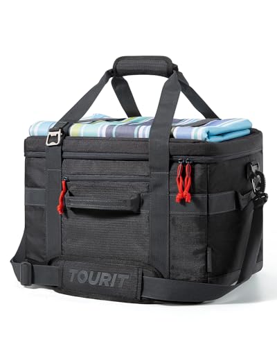 TOURIT Soft Sided Cooler Bag Insulated 48/60 Cans, Large Collapsible & Leakproof Ice Chest for Picnic, Beach, Camping, Travel