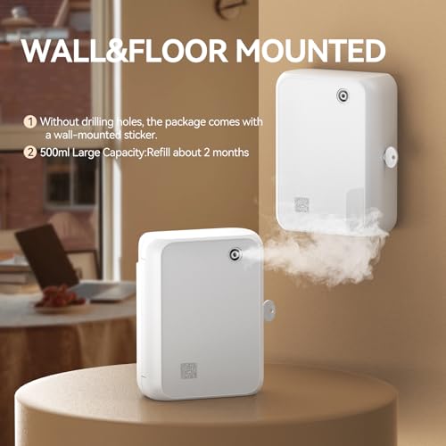 Smart Aromatherapy Diffuser with Bluetooth,500ml Waterless Essential Oil Diffuser for Whole House,Office,Spa,and Yoga Stud...