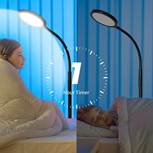 luckystyle Floor Lamp,Super Bright Dimmable LED Lamps for Living Room, Custom Color Temperature Standing Lamp with Remote ...