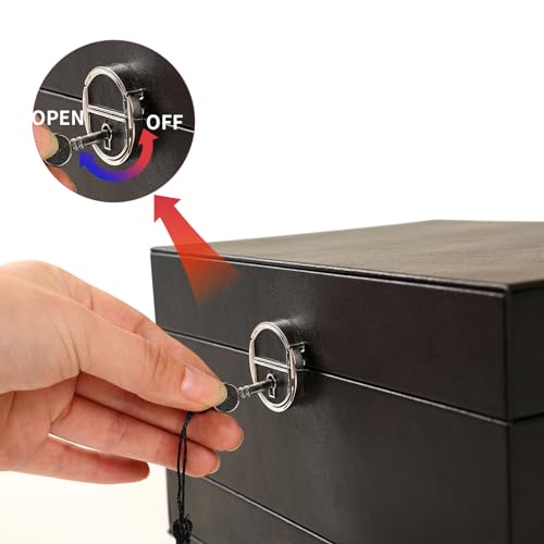 BOOVO Earring Jewelry Box For Women Girl Stud Organizer, 5 Layers Girl Jewelry Organizer Box With Lock Earring Holder Orga...