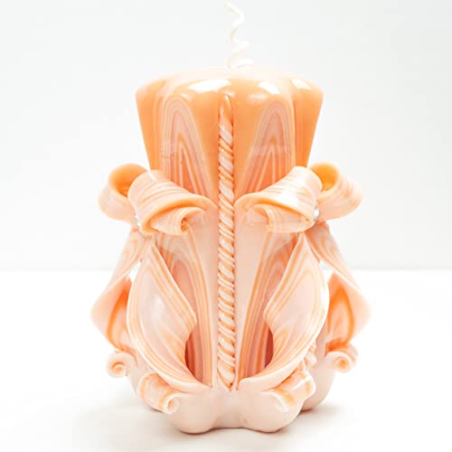 Carved Candle Artisan, Handcrafted Decorative Dipped, Home Decor, Fancy Unique Birthday Gift, New Year, Thanksgiving, Chri...
